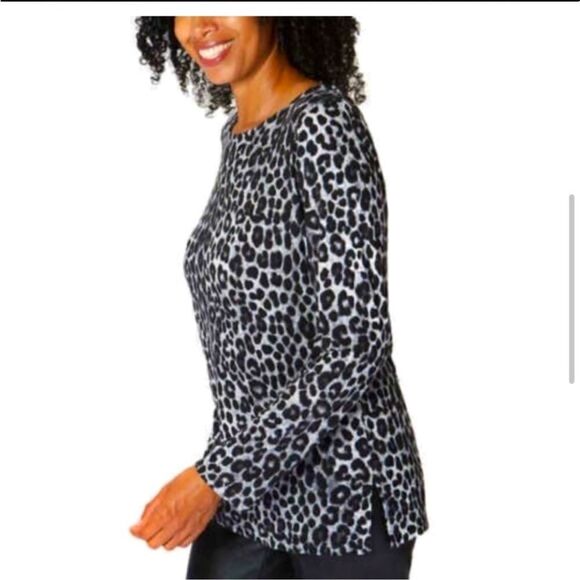 Mario Serrani Tops - Mario Serrani Snow Leopard Print Tunic
